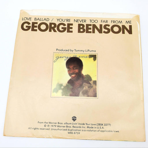 George Benson Love Ballad Single Record Warner Bros. Records 1979 WBS 8759 2