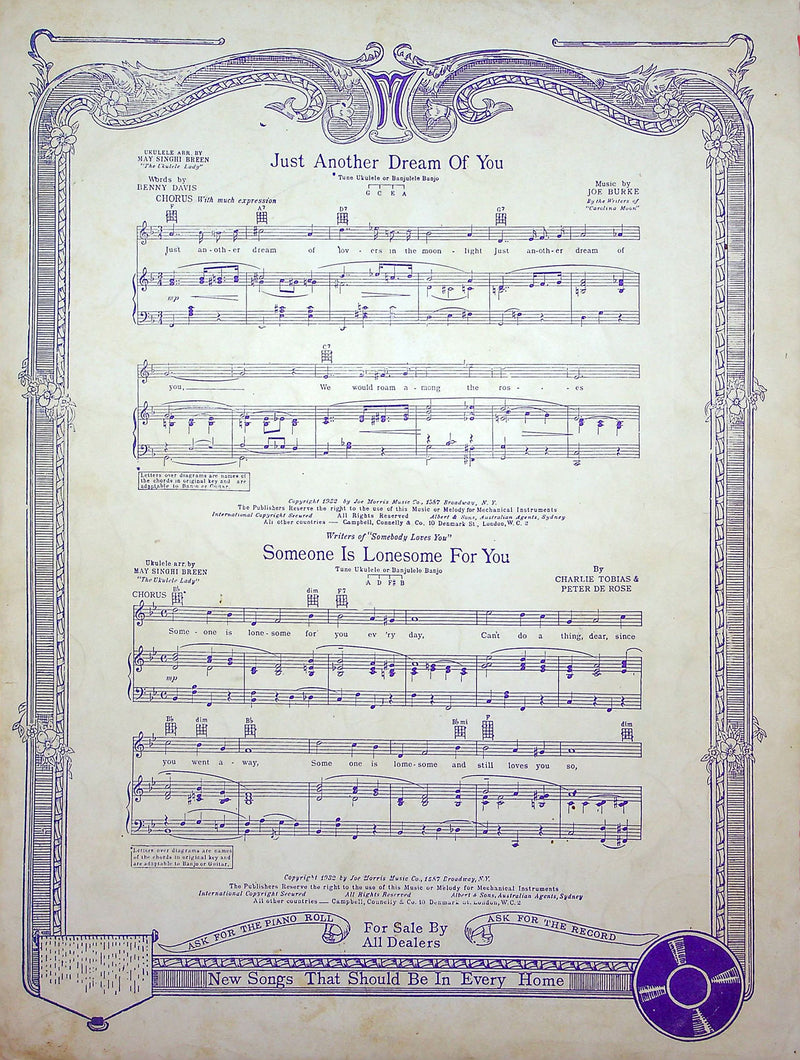 Sheet Music Somebody Loves You Will Osborne Charles Tobias Peter De Rose 1932 3