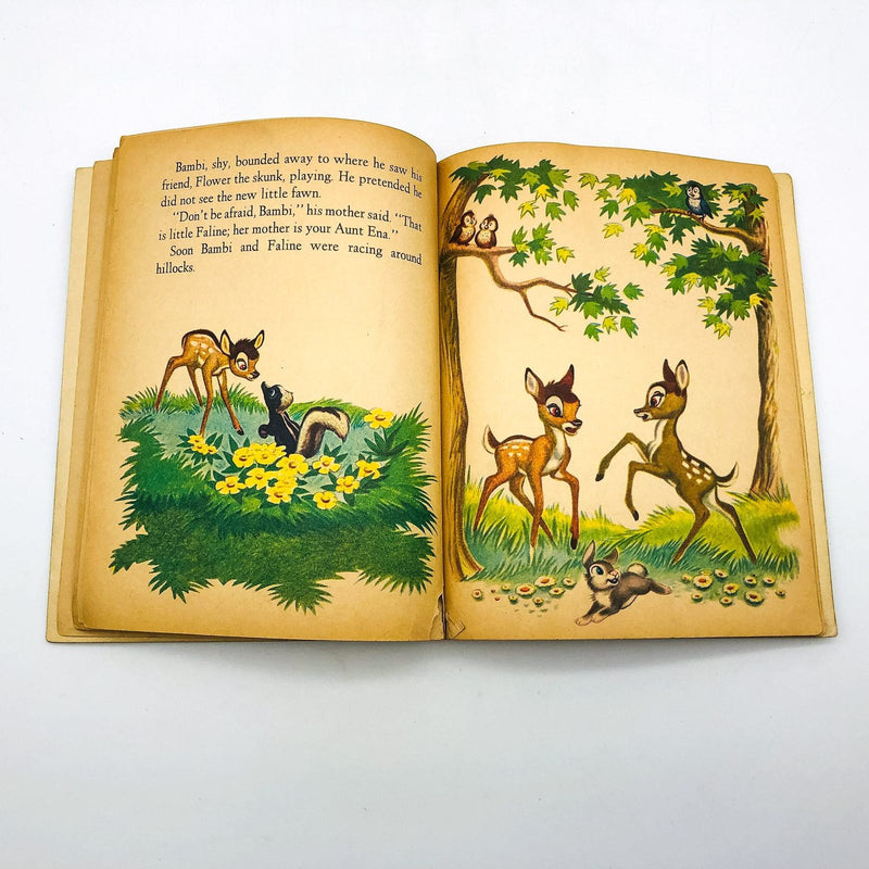 Walt Disney's Bambi Hardcover Felix Salten 1948 Mickey Mouse Book Club Book Deer 8