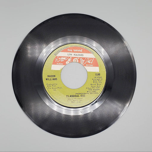 Mason Williams Classical Gas / Long Time Blues Single Record Warner Bros. 1968 1