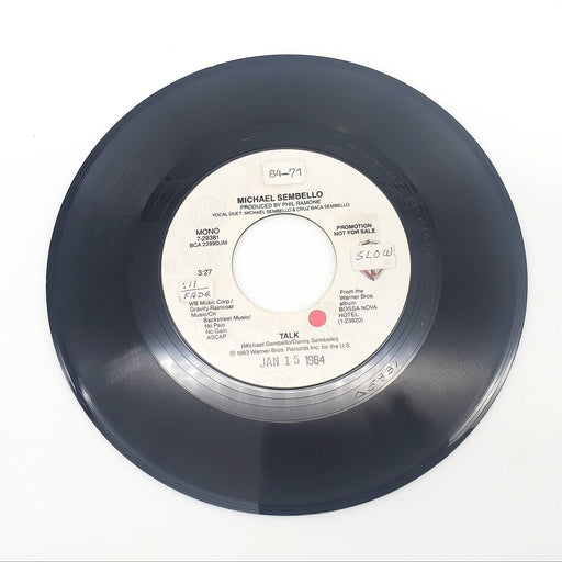 Michael Sembello Talk Single Record Warner Bros 1983 7-29381 PROMO 1