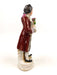 Occupied Japan English Man Holding Pink Rose Brown Long Coat Orion China 10" 2