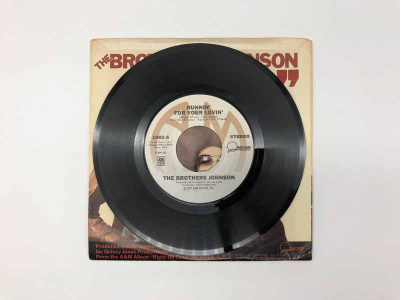 The Brothers Johnson Runnin' For Your Lovin' Record 45 Single AM-1982 A&M 1977 4