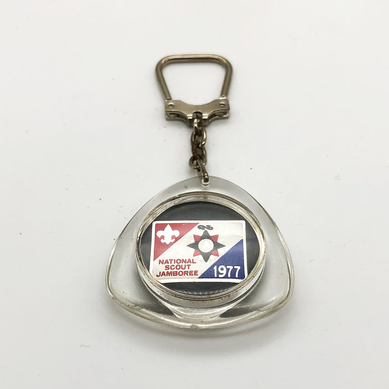 Boy Scouts of America Jamboree Keychain National 1977 Fleur De Lis Eagle 4