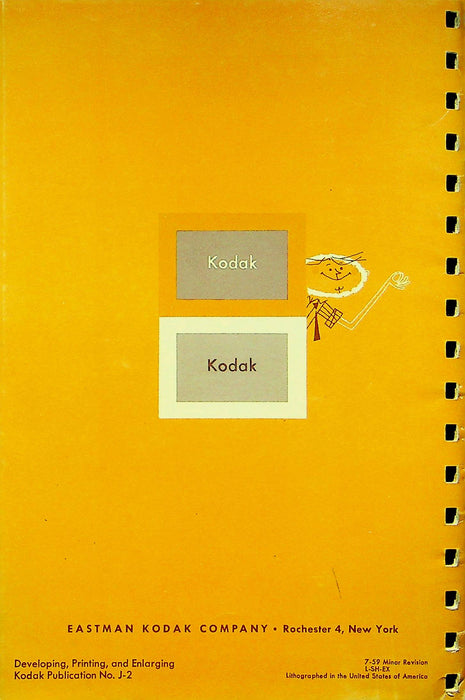 1959 Kodak Simplified Data Book Developing Printing Enlarging for Photo Notebook