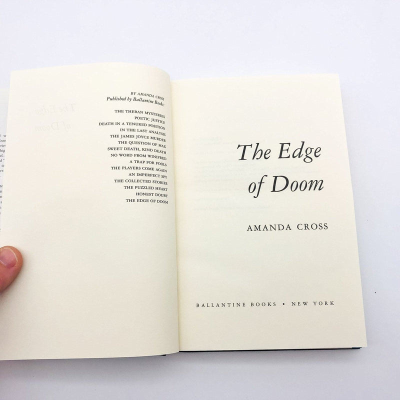 The Edge of Doom Hardcover Amanda Cross 2002 Kate Fansler Novel 7