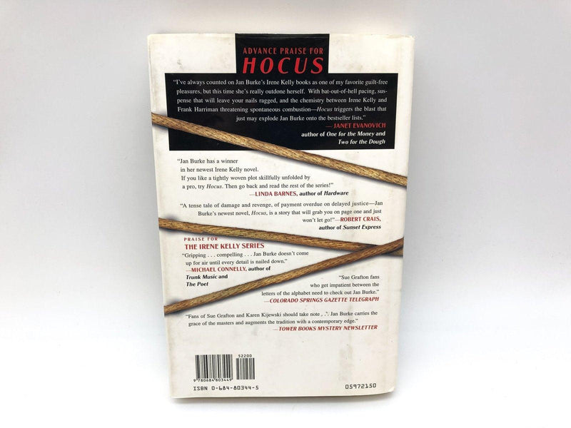 Hocus Jan Burke 1997 Simon Schuster Hardcover First Edition Print Irene Kelly 2