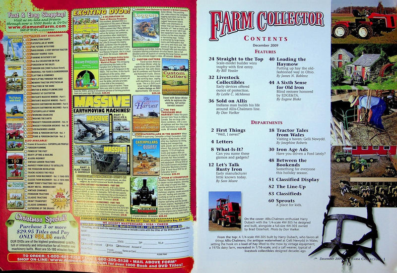 Farm Collector Magazine December 2009 Vol 12 # 5 Small Wonder 1970s Dairy Farm