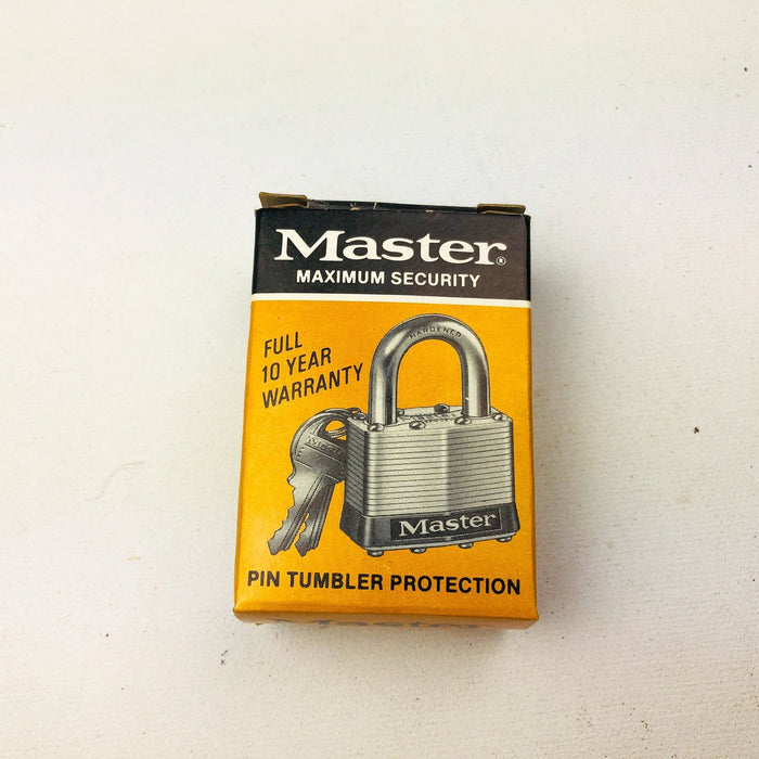 3ct Vintage No 1 Master Lock Padlock 1-1/4" Shackle New NOS Keyed Alike 2506 5