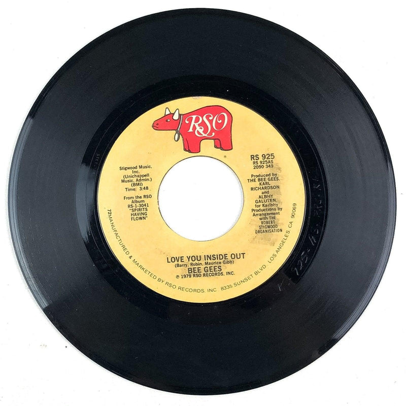 45 RPM Record I'm Satisfied / Love You Inside Out Bee Gees RSO 1979 3