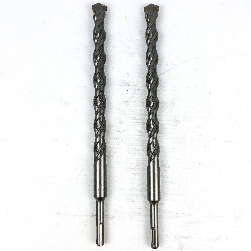2pk Hammer Drill Bit 3/4"x12" SDS Plus Carbide Tipped 8.5" LOC Concrete Masonry