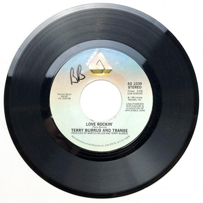 Terry Burrus and Transe 45 RPM 7" Single Love Rockin' Dub Version Arista AS 1039 3