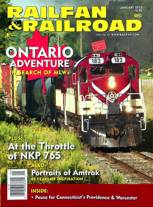 Railfan & Railroad Magazine January 2012 Vol 31 No 1 Throttle Of NKP 765