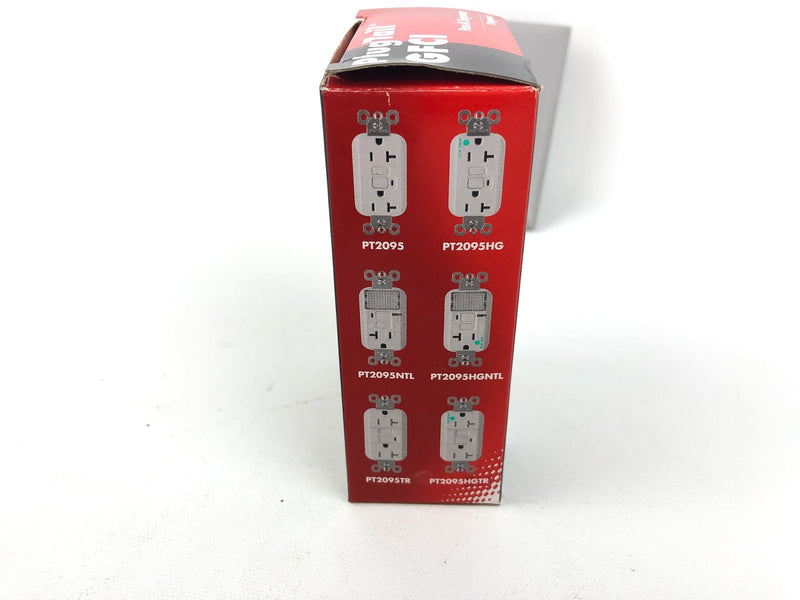 Plug Tail GFCI Receptacle 20 Amp Pass Seymour PT2095-HGGRY Thermoplastic Duplex 3