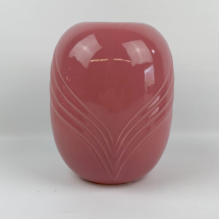 McCoy Pottery Vase Pink Dusty Rose Mauve Vintage Art Deco Revival 8.25 Inch #449