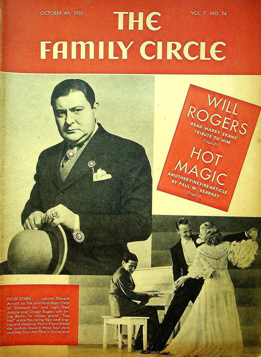 The Family Circle Magazine October 4 1935 Vol 7 No 14 Fred Astaire, Ginger Roger 1