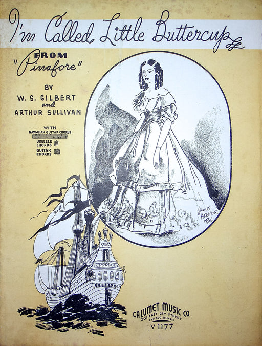 Vintage Sheet Music I'm Called Little Buttercup Pinafore 1936 Arthur Sullivan 1