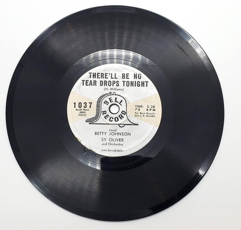 Betty Johnson There'll Be No Teardrops Tonight 78 RPM Single Record Bell Records 1