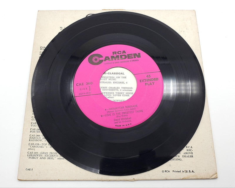 David Whitehall And His Orchestra Mood Music 45 RPM EP Record RCA CAE 360 3