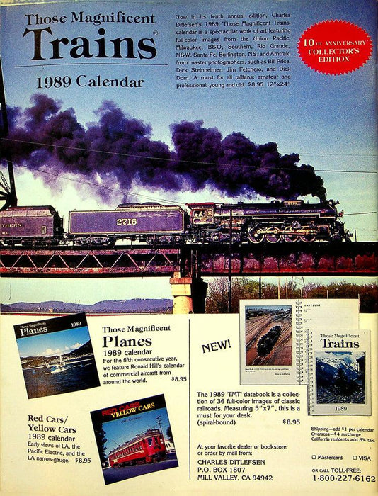 Trains Railroading Magazine December 1988 Vol 49 No 2 13th Annual Christmas