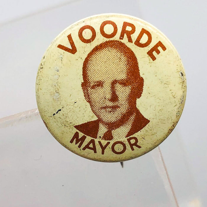 Voorde for Mayor Button Pin .75" South Bend Indiana Political Campaign Edward 4