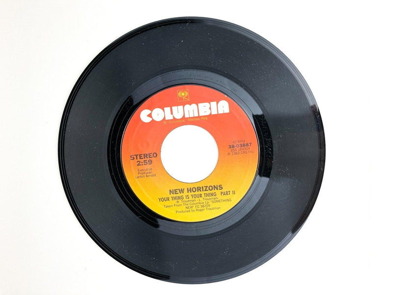 New Horizons 45 RPM 7" Single Your Thing is Your Thing Part 1 & 2 Columbia 1983 3