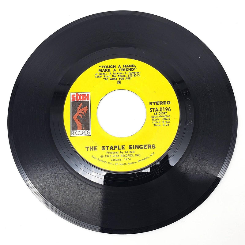 The Staple Singers Touch A Hand, Make A Friend 45 RPM Single Record Stax 1974 1