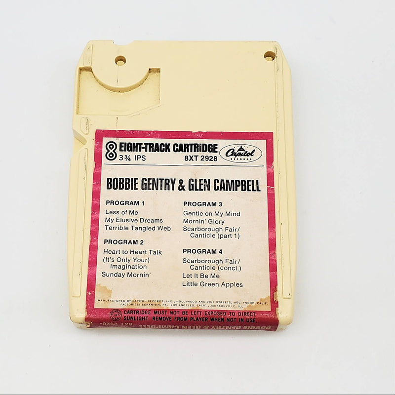 Bobbie Gentry And Glen Campbell 8-Track Tape Album Capitol Records 1968