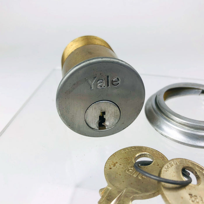 Yale Mortise Cylinder 1152 1-3/4" US26D Satin Chrome GA Keyway 6 Pin New NOS