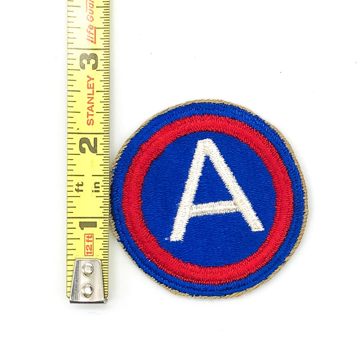 US Army Patch 3rd Central Shoulder Sleeve Class A Round Red White Vintage Sew On 3