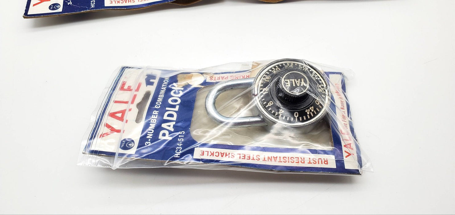 Yale Padlock Combination HC34-515 3 Number Original Packaging Lot Of 5 6