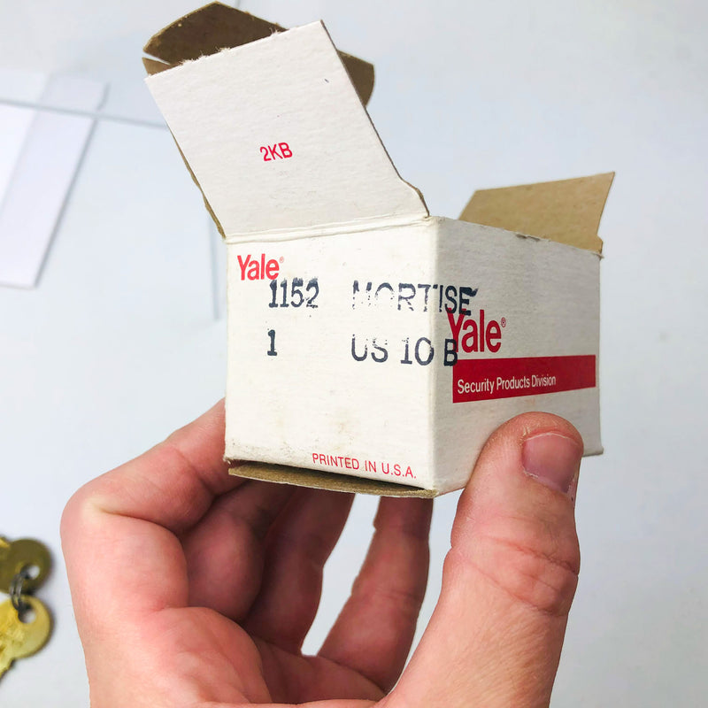 Yale Mortise Cylinder 1152 1" US10B Oil Rubbed Bronze Collar New Old Stock NOS