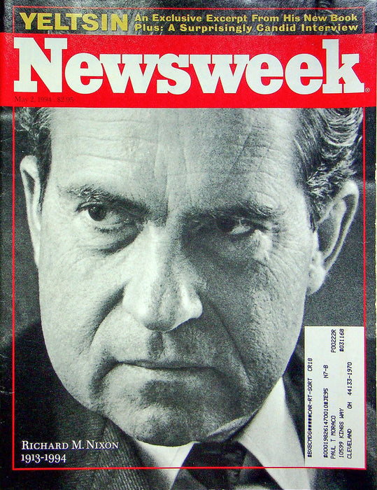 Newsweek Magazine May 2 1994 Richard Nixon Dead Boris Yeltsin Russia Book