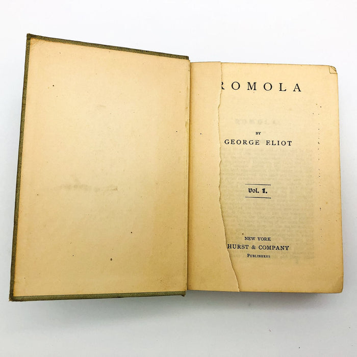 Romola Hardcover George Eliot Volume 2 Hurst And Company Early 1900s Victorian 6