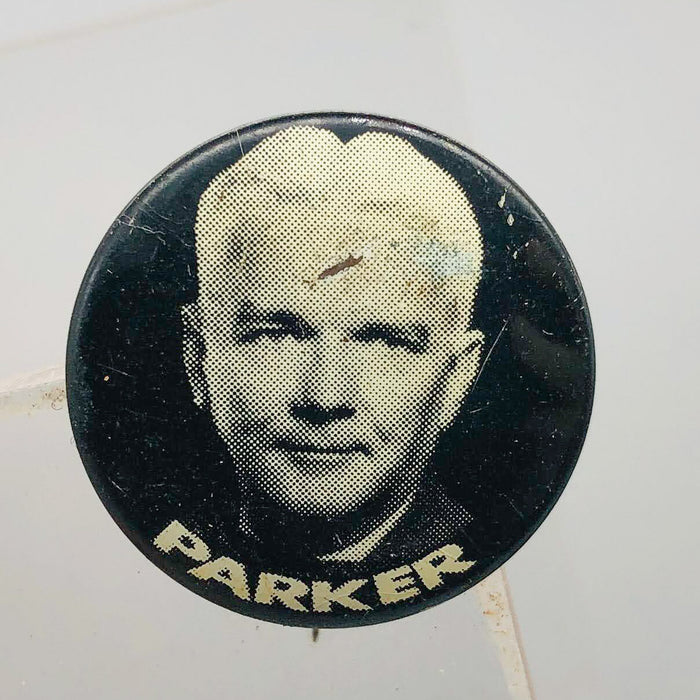 Parker Political Campaign Button Pin .875" Lithographers Union Label Vintage 20