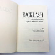 Backlash Paperback Susan Faludi 1991 Feminism Women Psychology Social Conditions 6