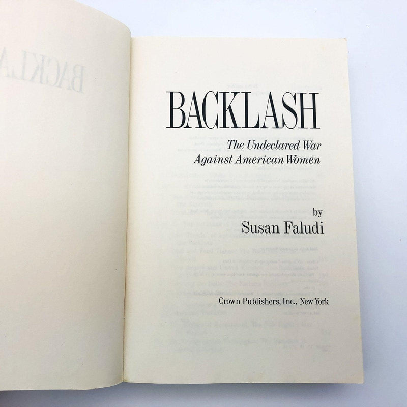 Backlash Paperback Susan Faludi 1991 Feminism Women Psychology Social Conditions 6