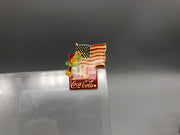 Coca Cola Pan Am Games Lapel Pin 1987 Indianapolis Bird American Flag Enamel 4