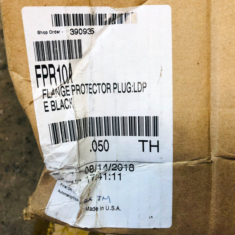 Raised Face Flange Protector Cover 10 ANSI Pipe Size Black Polyethylene PE 50ct