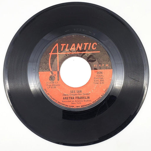Aretha Franklin See Saw / My Song 45 RPM Single Record Atlantic 1968 45-2574 1