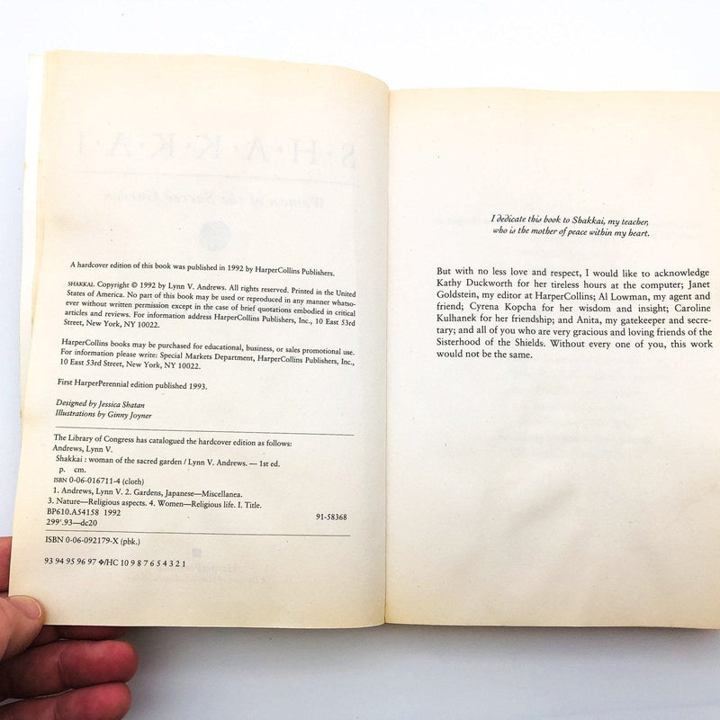 Shakkai Paperback Lynn V Andrews 1993 Japanese Culture Nature Religious Women 8