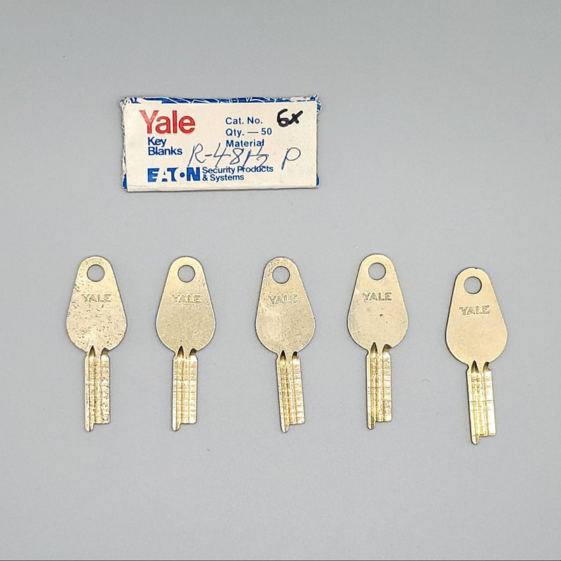 5x Yale R-481 1/2 Key Blanks P Keyway Nickel Silver 4 Pin NOS 3
