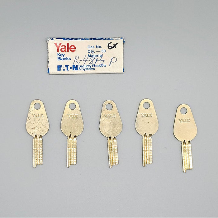 5x Yale R-481 1/2 Key Blanks P Keyway Nickel Silver 4 Pin NOS 3