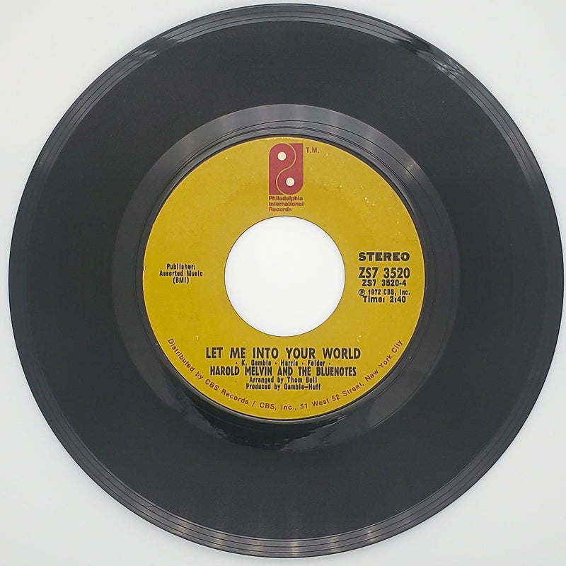 Harold Melvin Let Me Into Your World Record 45 RPM Single Philly 1972 1