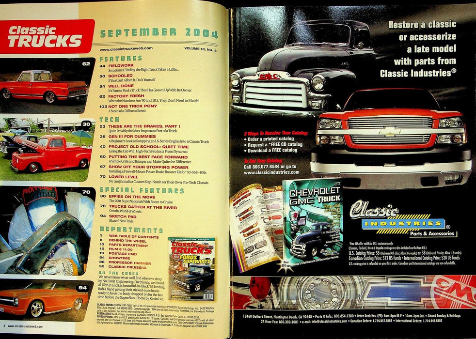 Classic Trucks Magazine September 2004 Vol 13 # 9 Fords at the Supernats