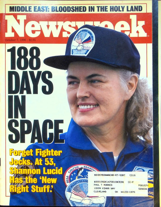 Newsweek Magazine October 7 1996 Astronaut Shannon Lucid Female 188 Days Space