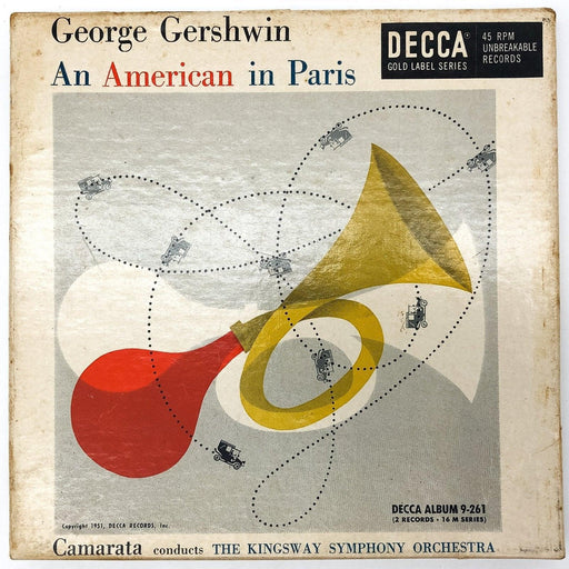 George Gershwin An American in Paris Record 45 RPM 7" EP 9-16016 Decca 1951 Box 1