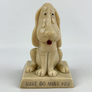R W Berries Sure Do Miss You Dog Crying Tears Figurine 1968 5" 2