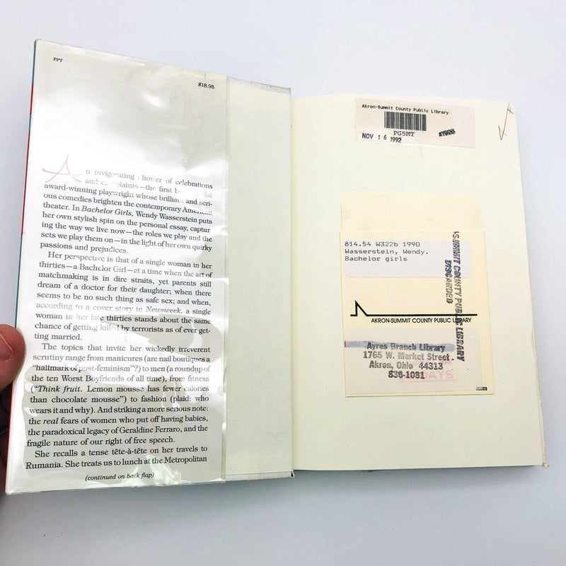 Bachelor Girls Hardcover Wendy Wasserstein 1990 Womens Role Society Ex Library 6