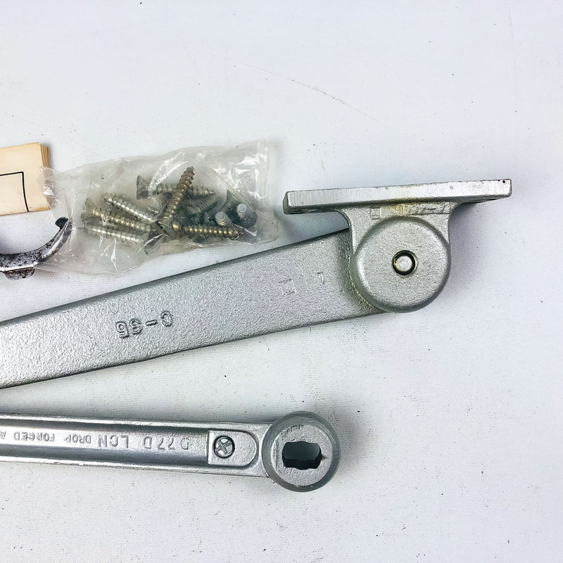 LCN Size D Potbelly Closer Arm H-180 RH ALUM Hold Open 180 Right-Handed Aluminum